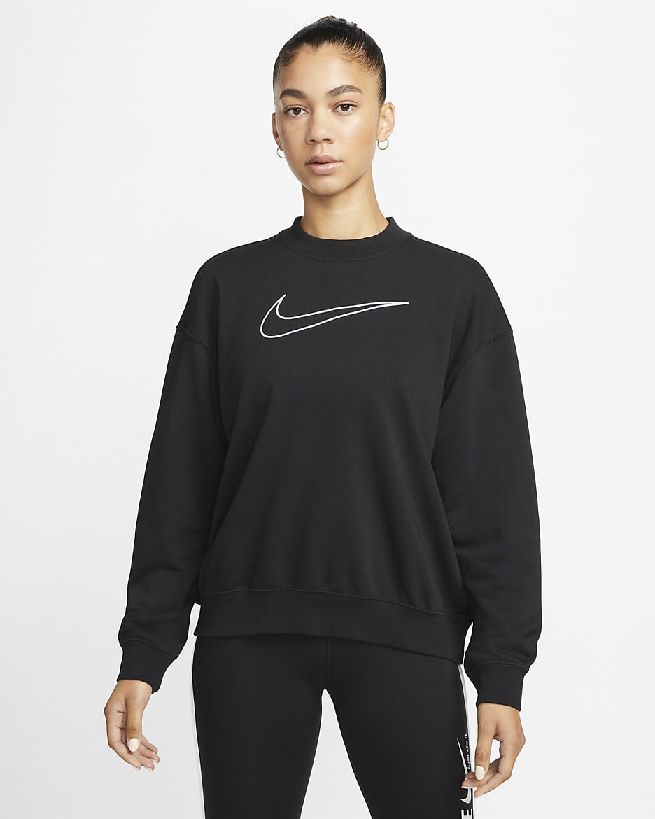 Nike Dri FIT Get Fit Women s Graphic Crewneck Sweatshirt